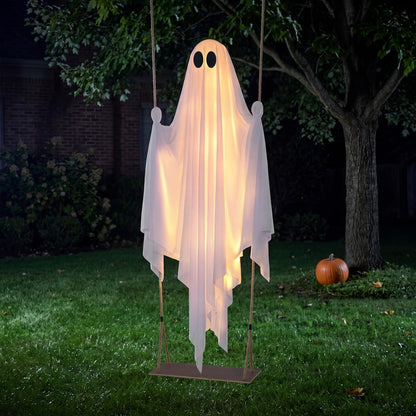 5 FT Hanging Swing Ghost - Light-Up Halloween Outdoor Decoration – Ventayo