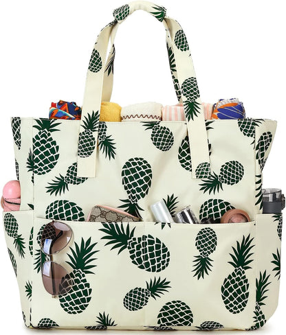 Ventayo – Coastal Collection | Large Waterproof Beach Tote Bag with Zipper & Wet Pocket | Versatile for Travel, Gym, and Grocery