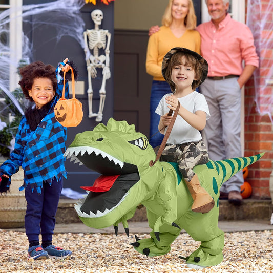 Ventayo – Inflatable T-Rex Costume for Kids with Easy Inflate Design | Fun Halloween Adventure