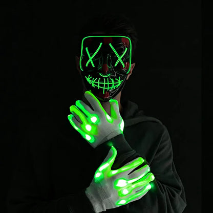 Led Scary Mask And Gloves (green) – Ventayo