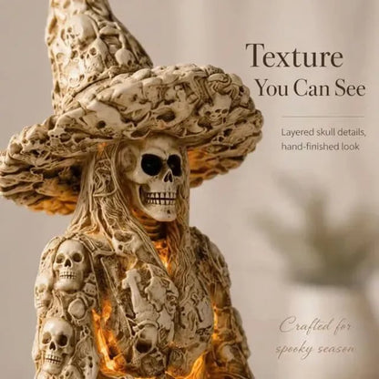 WitchGlow – Spooky Skeleton Witch Ornament