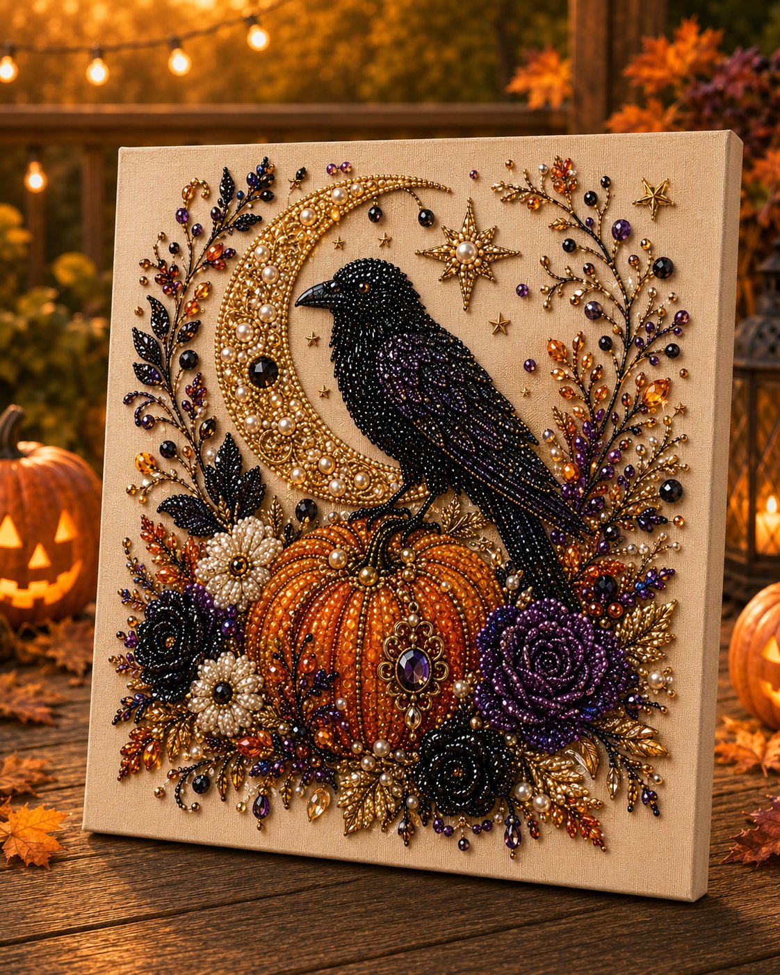 SpookyShimmer – Halloween Pearl Canvas