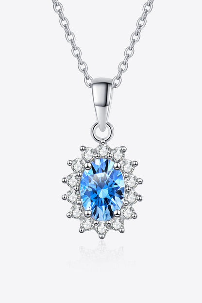 Pure Elegance 1 Carat Moissanite Sterling Silver Necklace