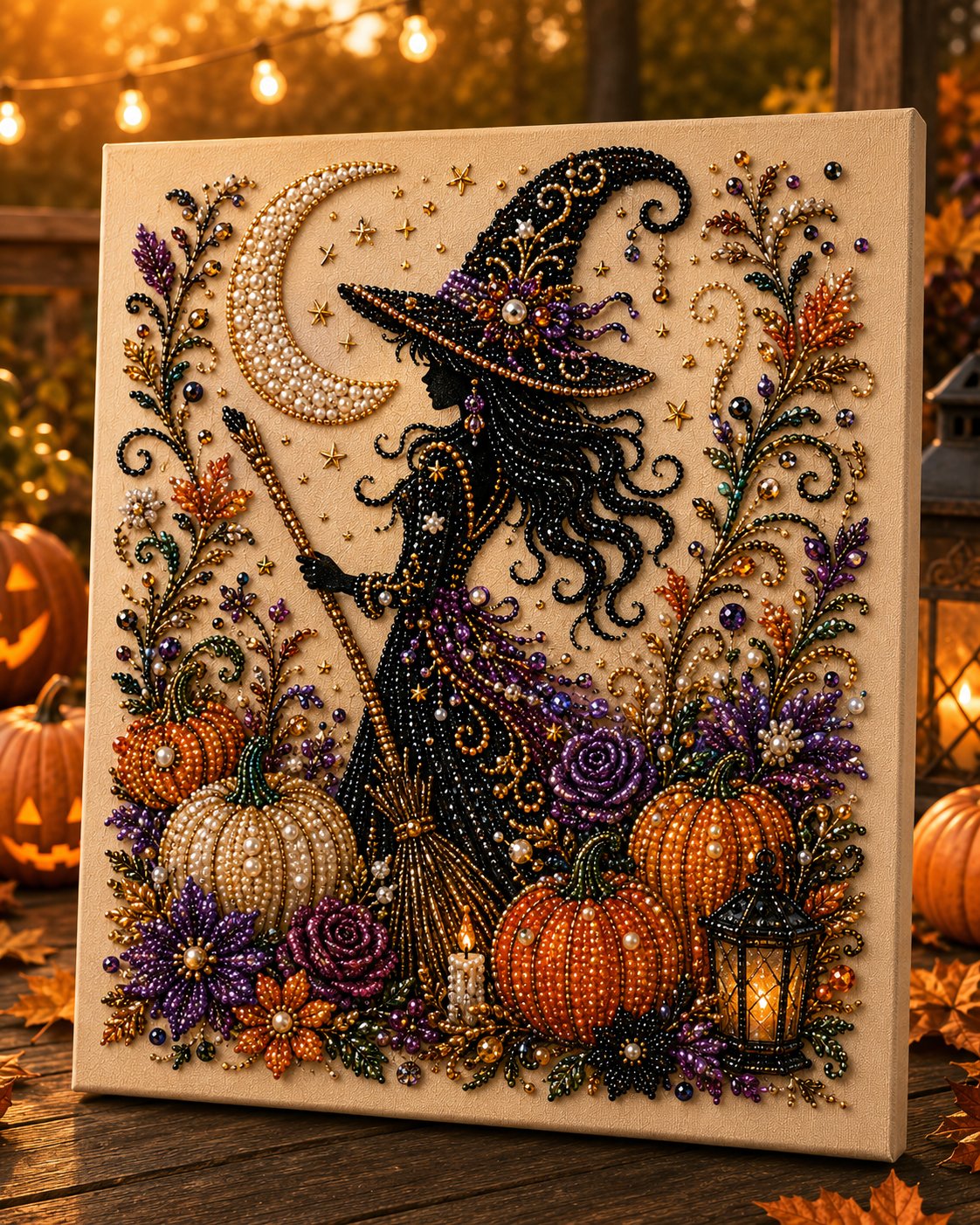 SpookyShimmer – Halloween Pearl Canvas