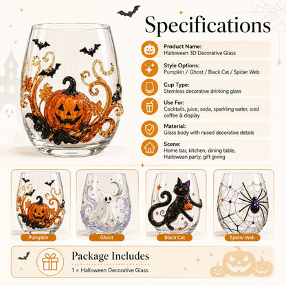 SpookySip – Artisan Halloween Drinking Glass