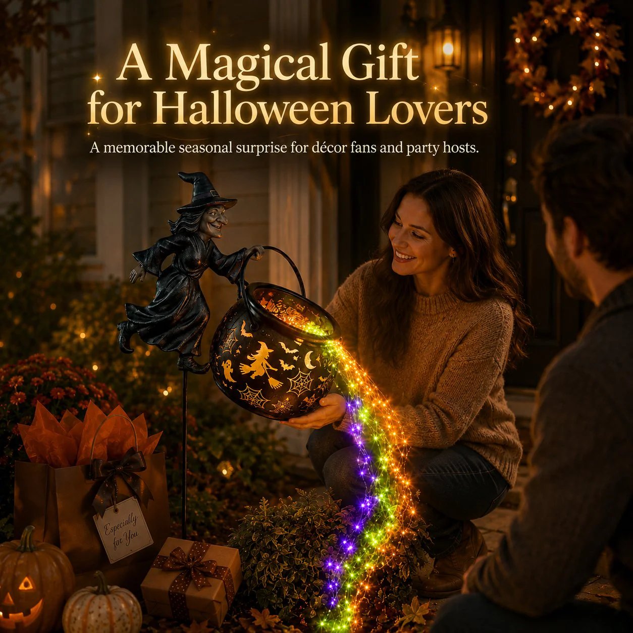 ShadowGlow – Halloween Witch Garden Light