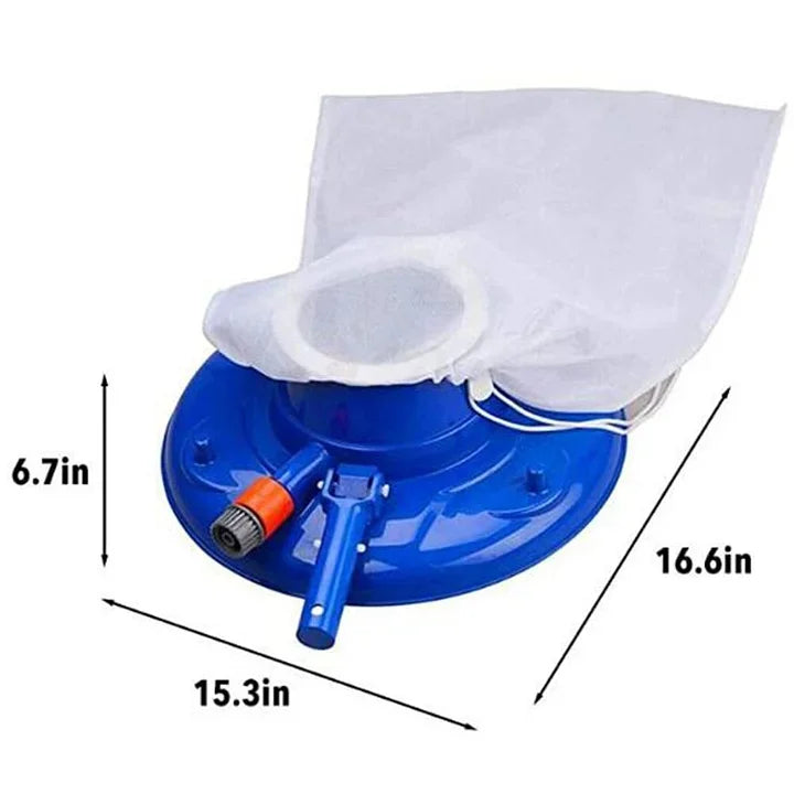 Pool Leaf Vacuum, Large Pool Leaf Sucker for Inground and Above Ground Swimming Pools (Blue)