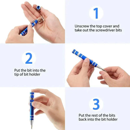 Instant 8-in-1 Pocket Pen Screwdriver