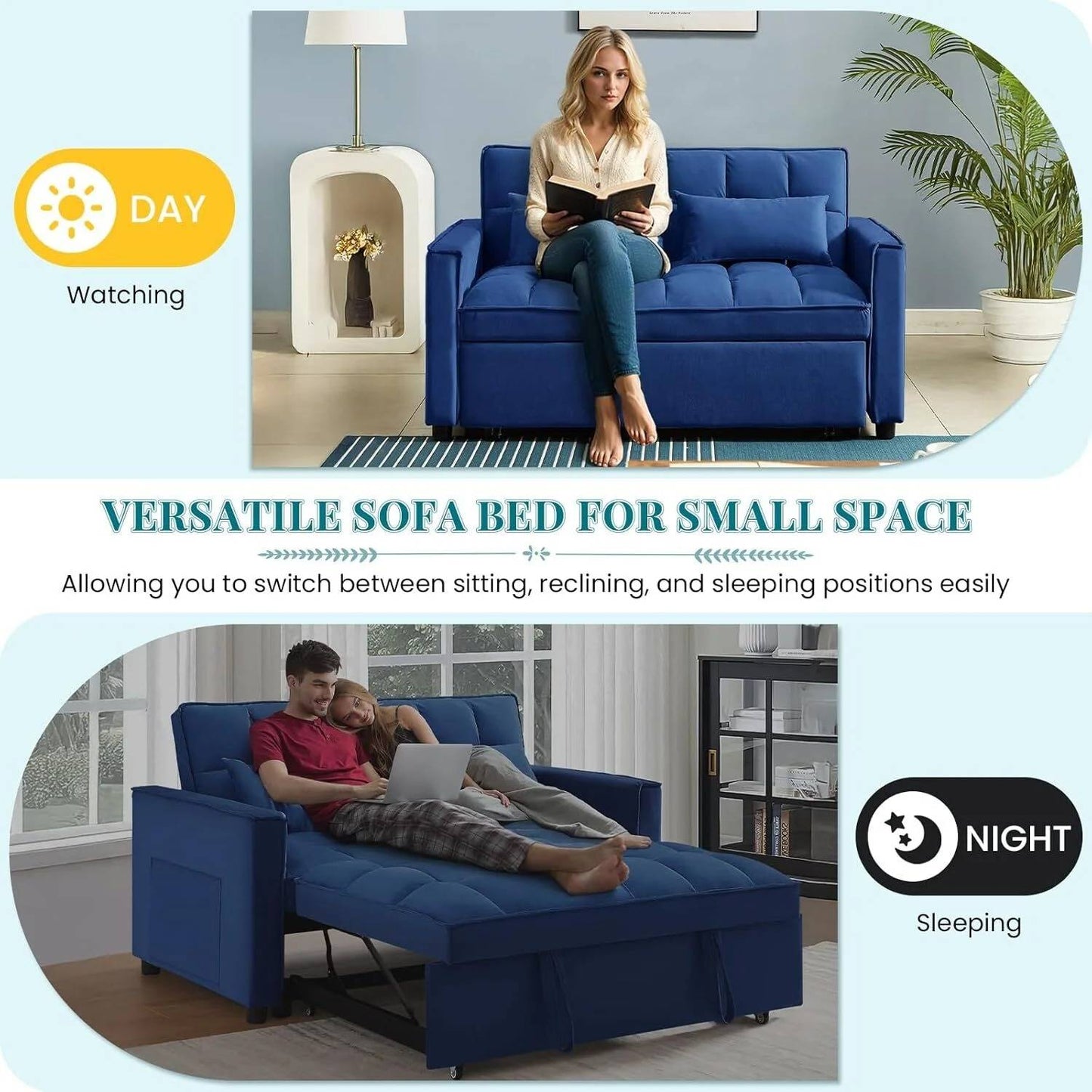 Pull-Out Sleeper Sofa Bed