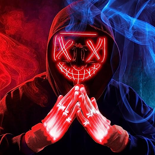 LED Scary Mask And Gloves (red) – Ventayo