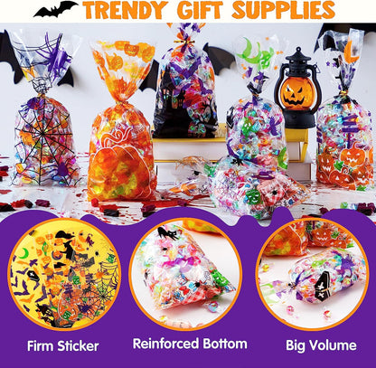 Halloween Cellophane Rectangle Treat Bags, 150 Pcs – Ventayo