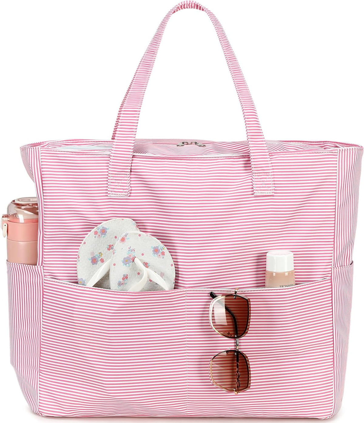 Ventayo – Coastal Collection | Large Waterproof Beach Tote Bag with Zipper & Wet Pocket | Versatile for Travel, Gym, and Grocery
