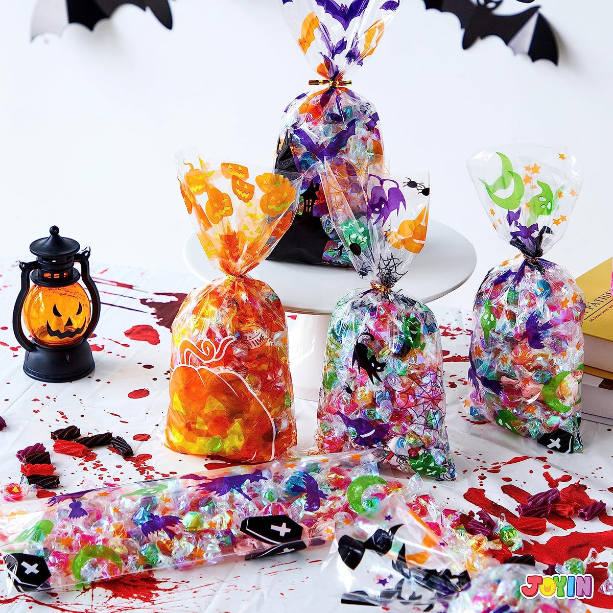 Halloween Cellophane Rectangle Treat Bags, 150 Pcs – Ventayo
