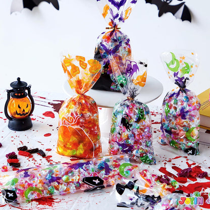Halloween Cellophane Rectangle Treat Bags, 150 Pcs – Ventayo