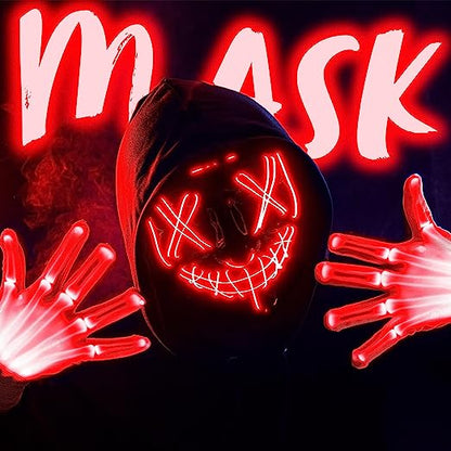 LED Scary Mask And Gloves (red) – Ventayo
