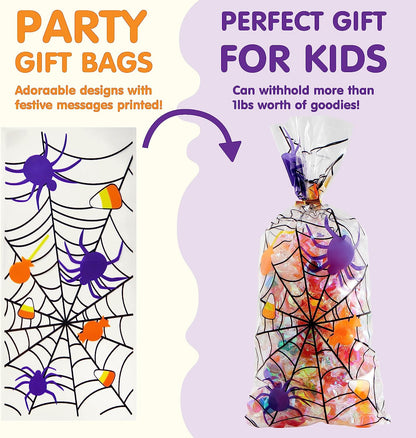 Halloween Cellophane Rectangle Treat Bags, 150 Pcs – Ventayo