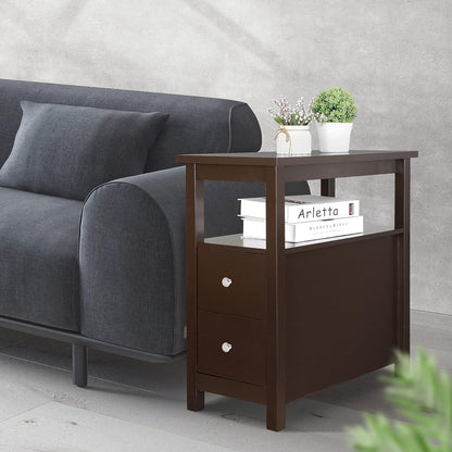 Minimalist Chair Side End Table With Drawers