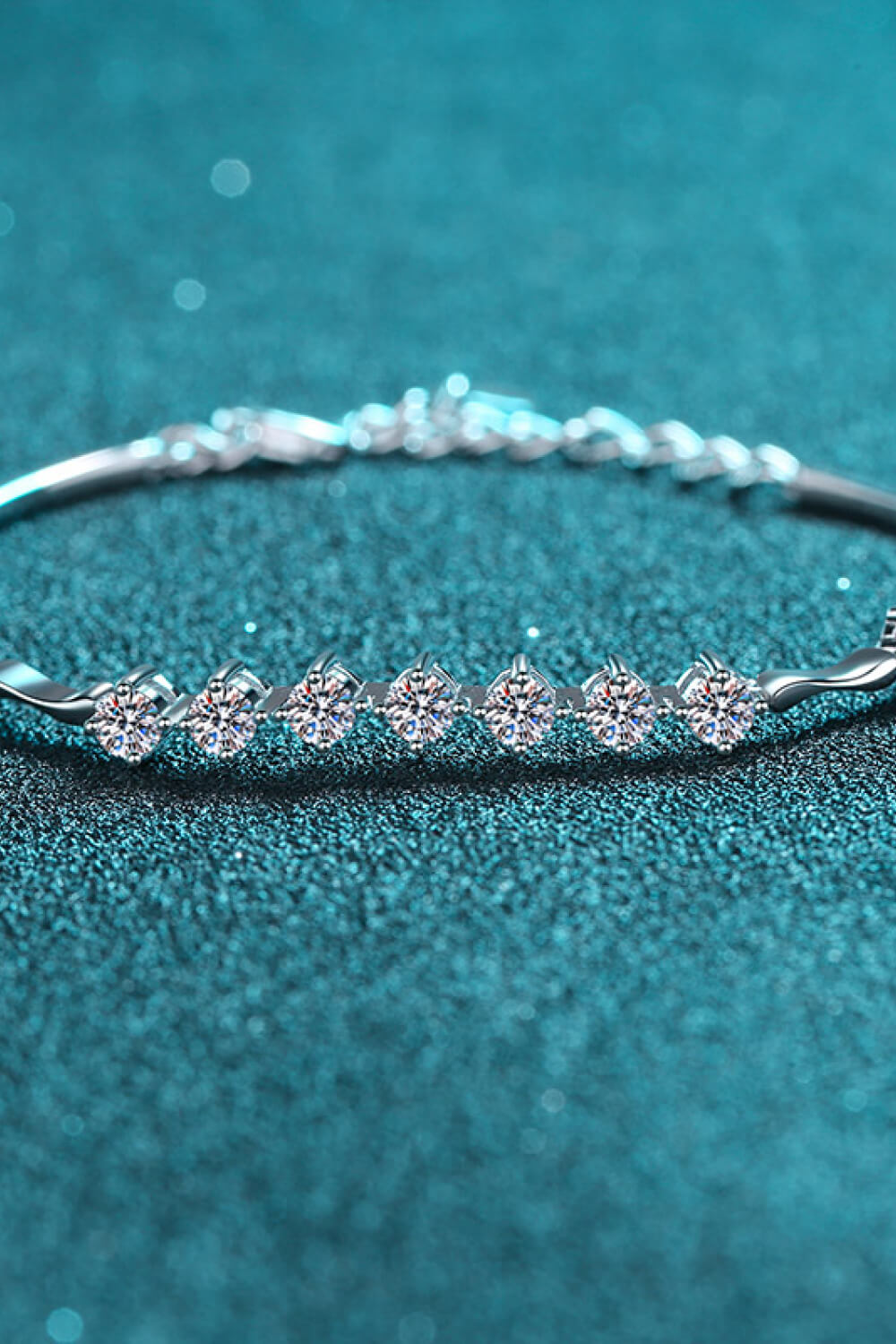 Luminous Elegance 1.35 Carat Moissanite Sterling Silver Bracelet