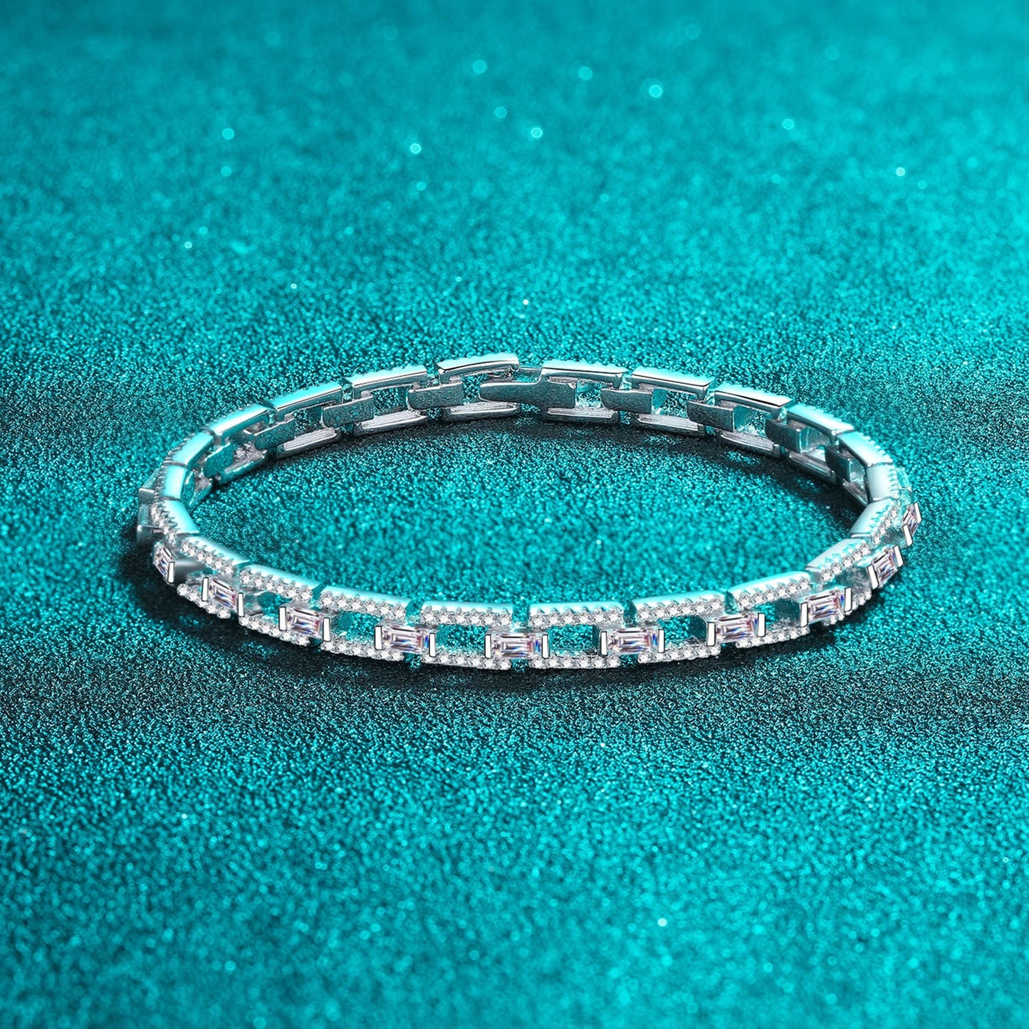 Pure Serenity 3.2 Carat Moissanite Silver Bracelet