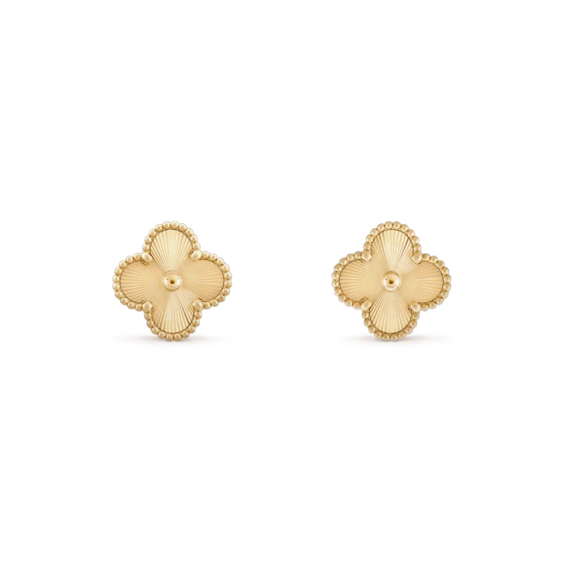 Clover Leaf Earring,925 Silver, 18k Gold Plated