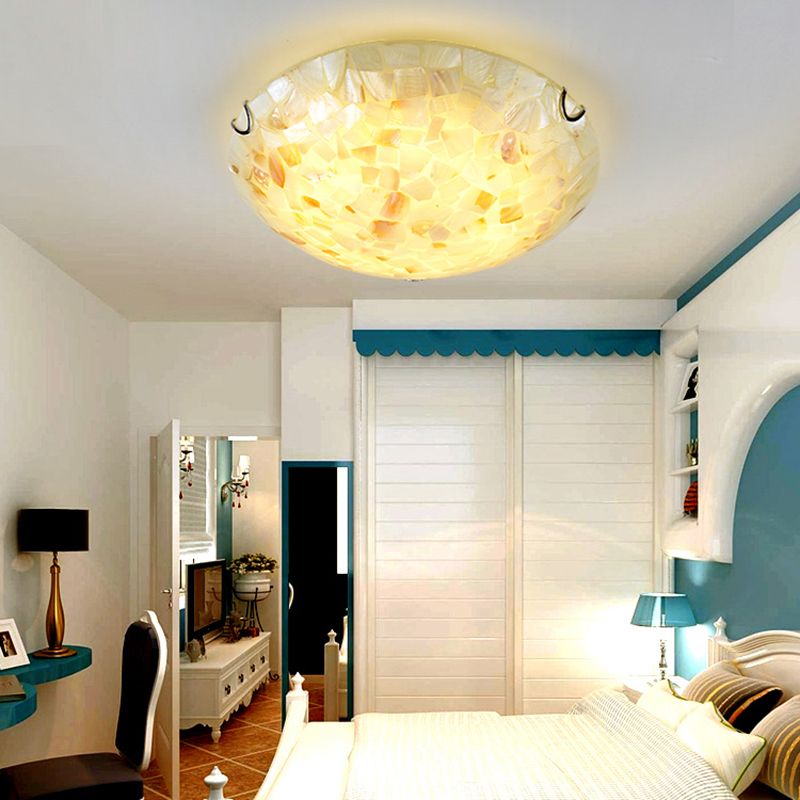 Lámpara de techo empotrada LED de metal/carcasa semiesférica contemporánea blanca/azul/naranja