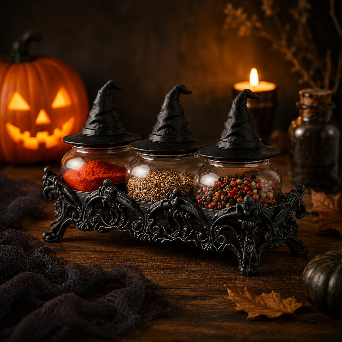 Decorative Witch Hat Seasoning Jars – Ventayo