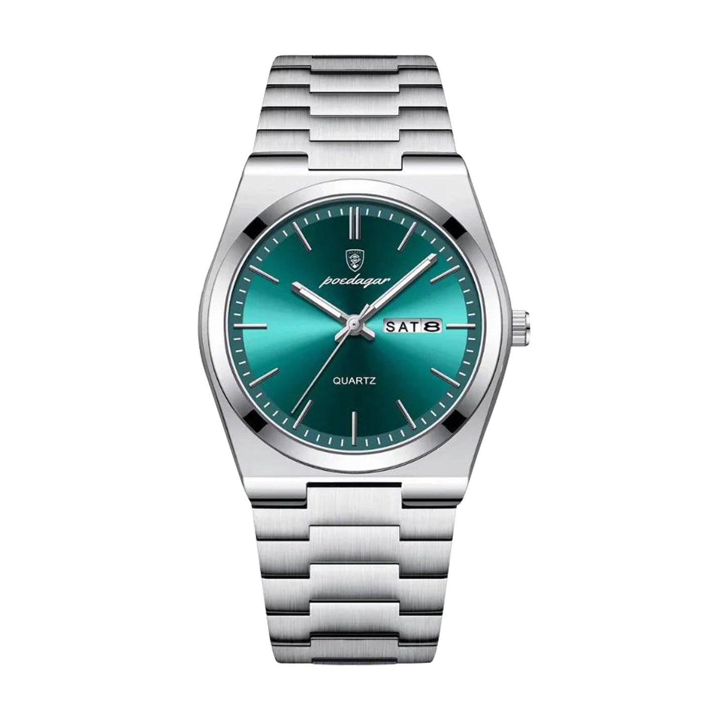 Marine Quartz Watch – Men’s 41mm Stainless Steel Chronograph Watch with Luminous Dial