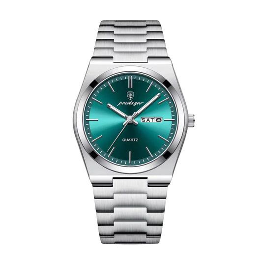 Marine Quartz Watch – Men’s 41mm Stainless Steel Chronograph Watch with Luminous Dial
