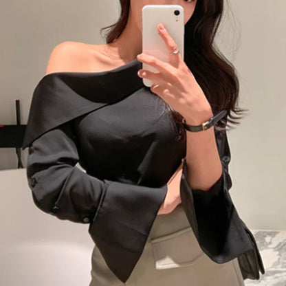 Sexy Wild Spring Summer Office Top