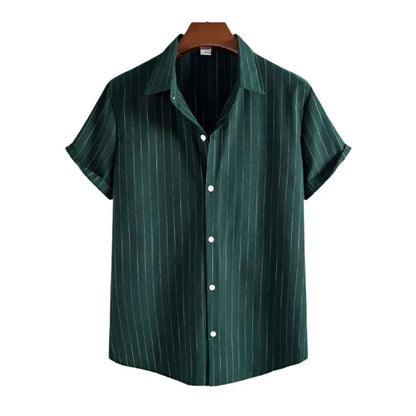 SALERNO Men’s Short-Sleeve Shirt – Premium Soft-Touch Fabric, Polo Collar