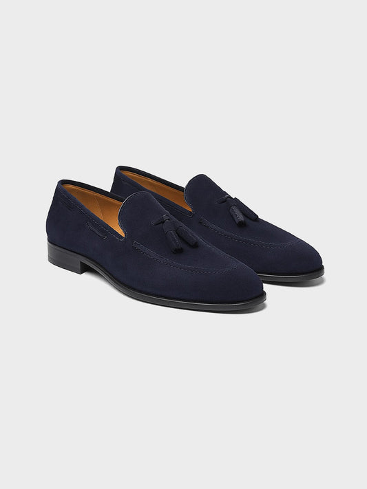 Tassel Suede Loafers for Men – Premium Suede Leather Slip-Ons with Removable Insole