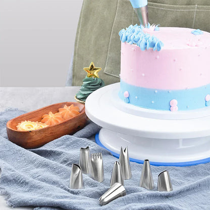 66/74-Piece Professional Cake Decorating Set – Stainless Steel Nozzles & Tools