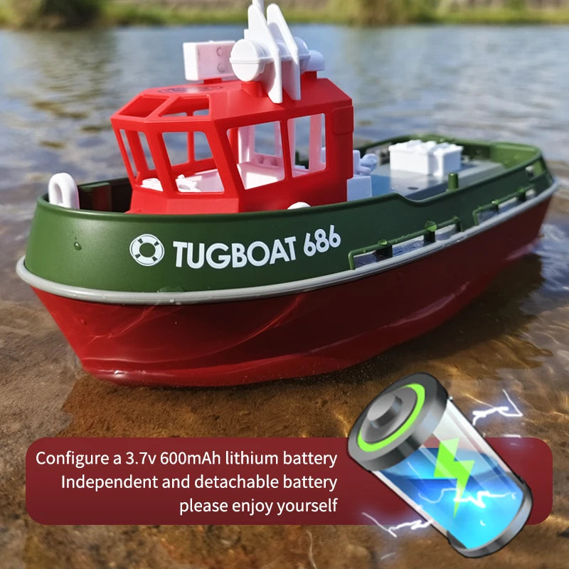 Ventayo – Adventure Tugboat | RC Boat with Dual Motors & Long-Range Control | Durable Design for Thrilling Water Play