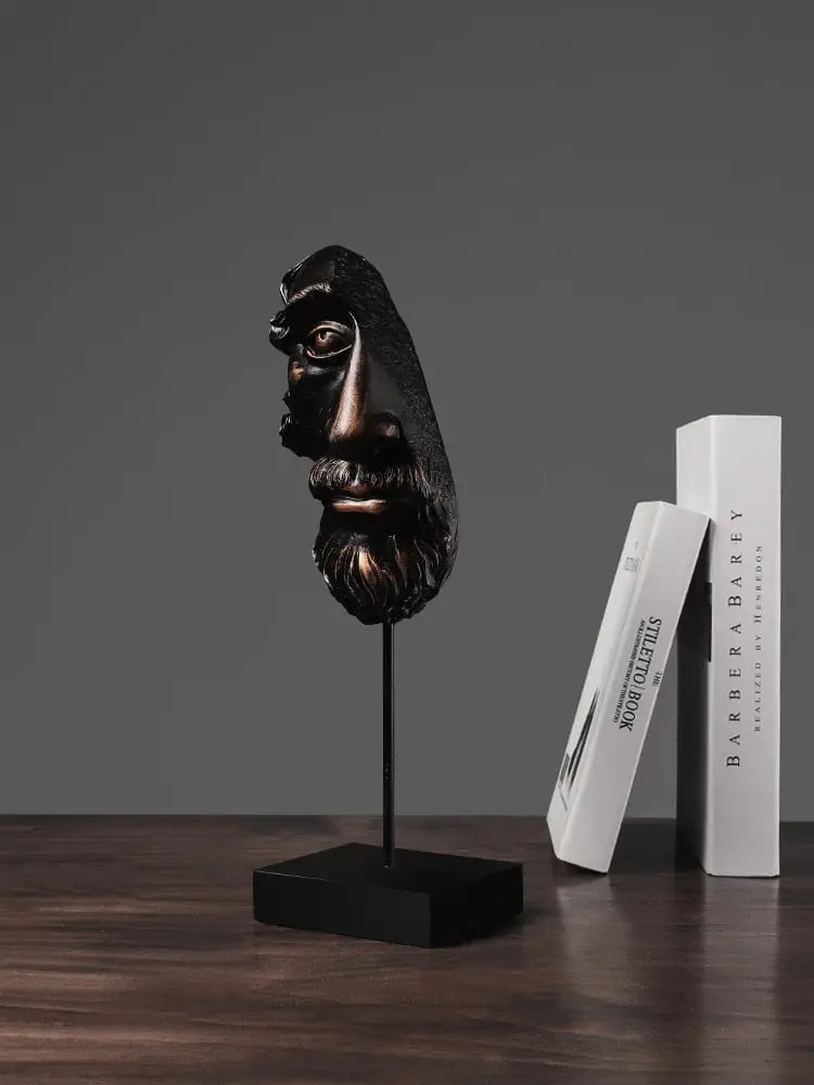 American Retro Face Sculpture