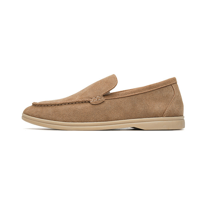 GEONWOO Old Money Suede Loafers – Men’s Premium Slip-On Suede Dress Shoes with Removable Insole
