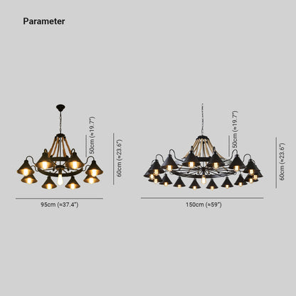 Vintage industriële hanglamp kroonluchter verlichting