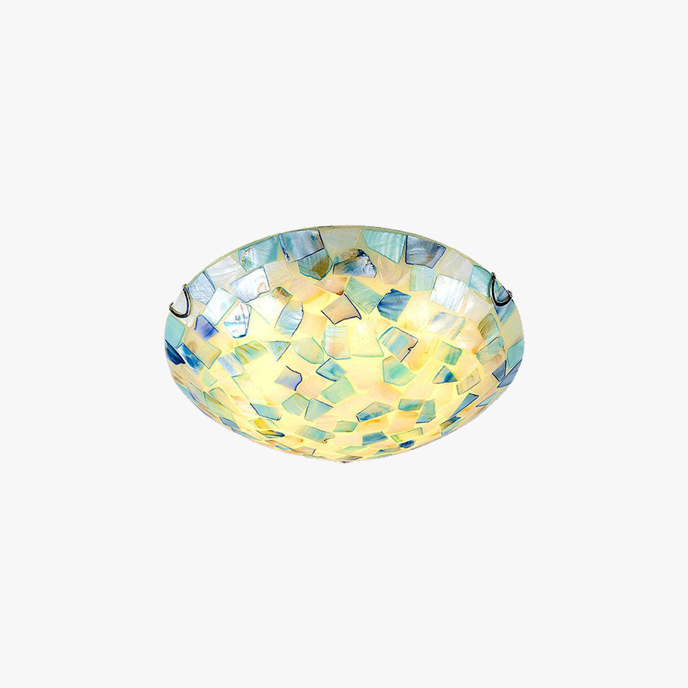 Lámpara de techo empotrada LED de metal/carcasa semiesférica contemporánea blanca/azul/naranja