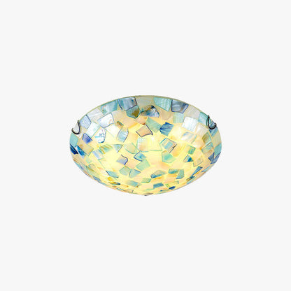 Lámpara de techo empotrada LED de metal/carcasa semiesférica contemporánea blanca/azul/naranja