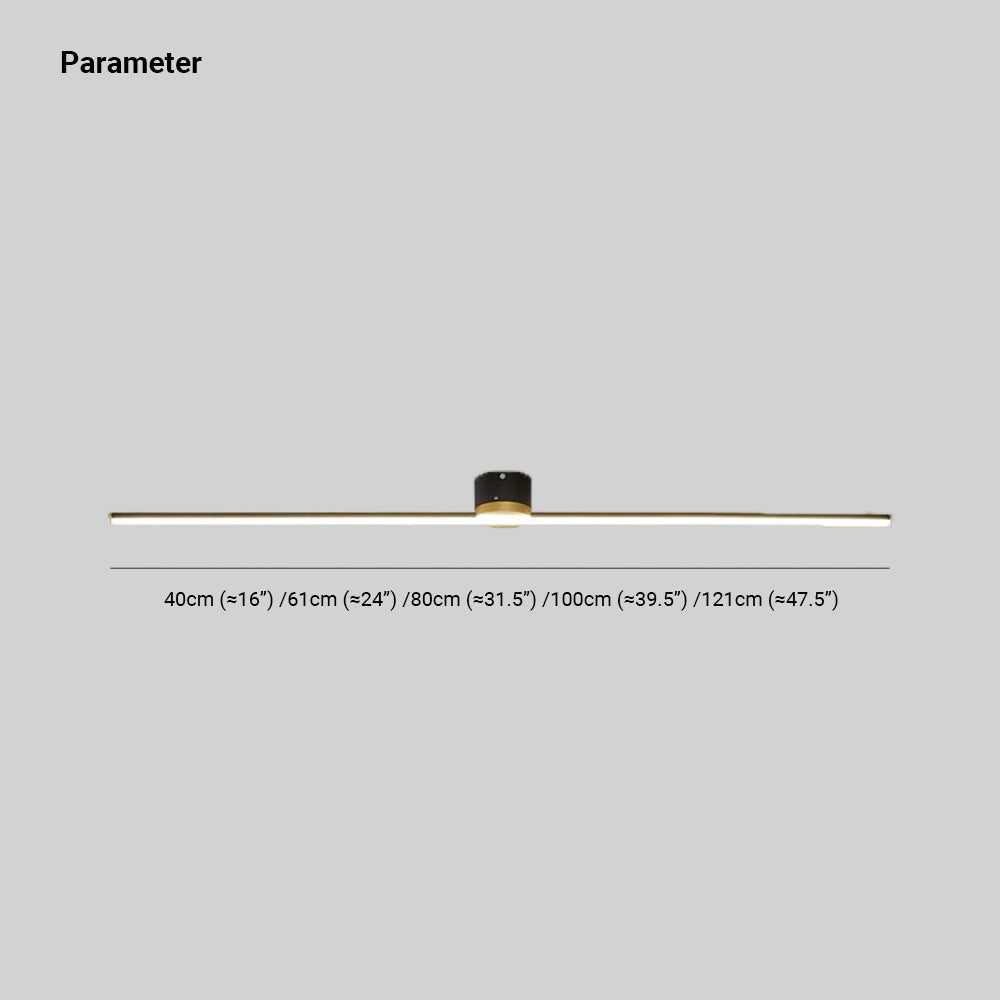 Lineaire inbouw plafondlamp zwart/wit