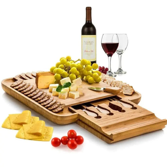 Bamboo Cheese Board with Cutlery