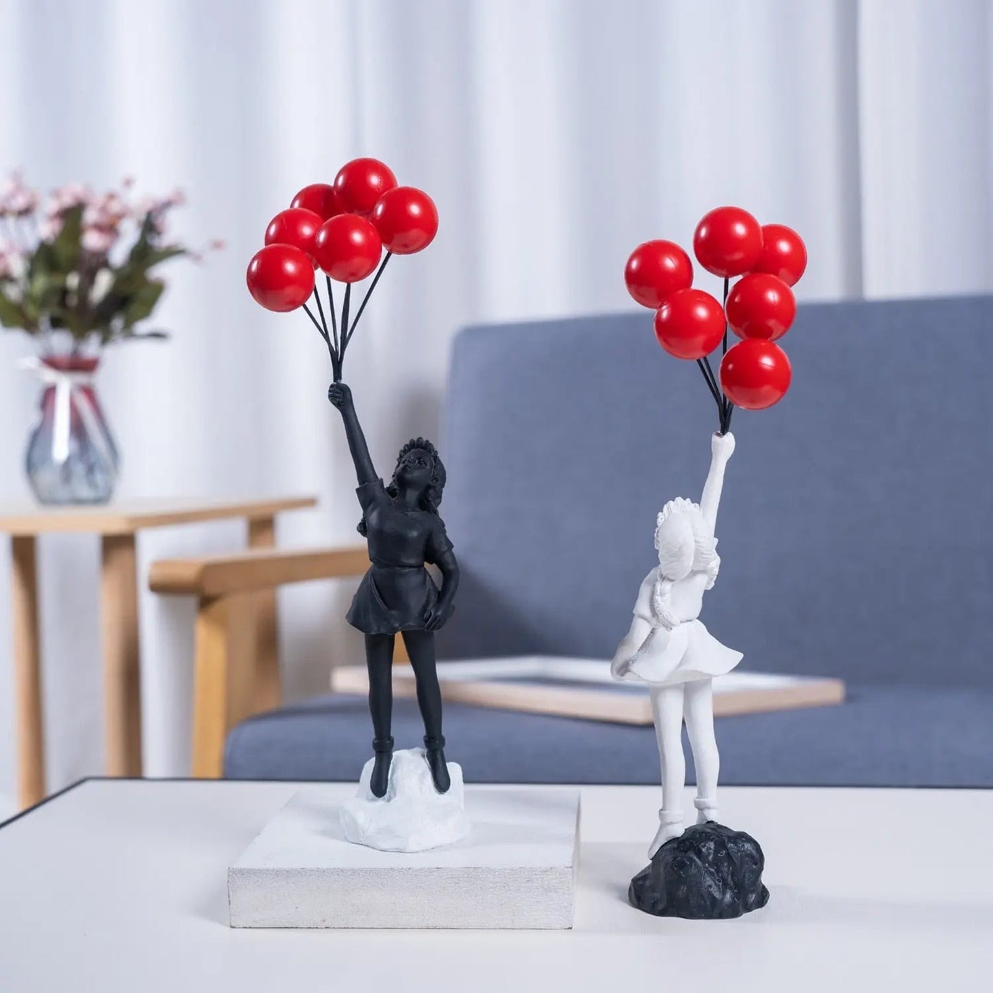 Banksy Flying Balloon Girl Statue