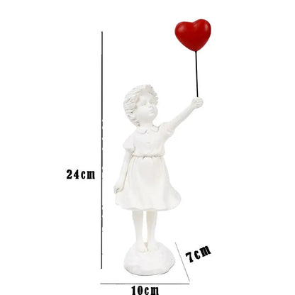 Banksy Flying Balloon Girl Statue