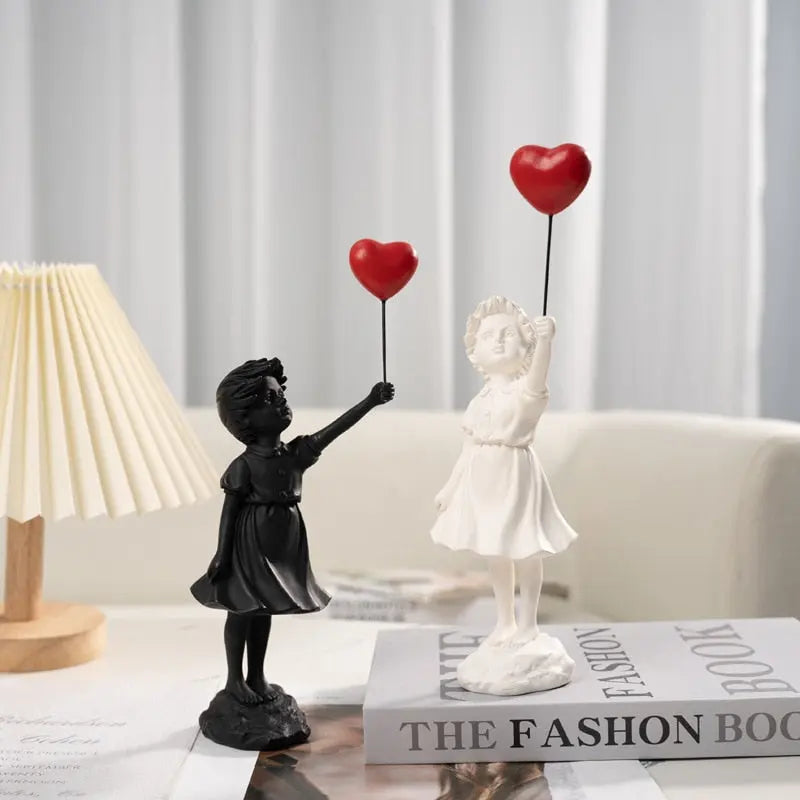 Banksy Flying Balloon Girl Statue