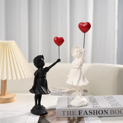 Banksy Flying Balloon Girl Statue