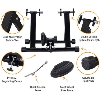 Trainer per bici - Supporto per bici fissa - Supporto per trainer bici indoor - Supporto magnetico per trainer bici - Supporto per esercizi bici - Supporto bici per ciclismo indoor