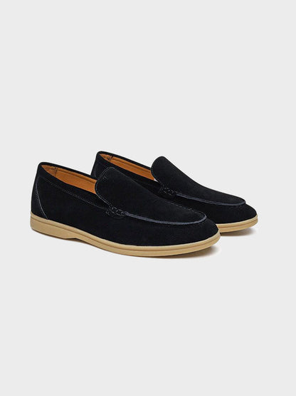 GEONWOO Old Money Suede Loafers – Men’s Premium Slip-On Suede Dress Shoes with Removable Insole