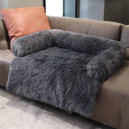 Protège-meubles apaisant pour lit de chien avec dossier confortable