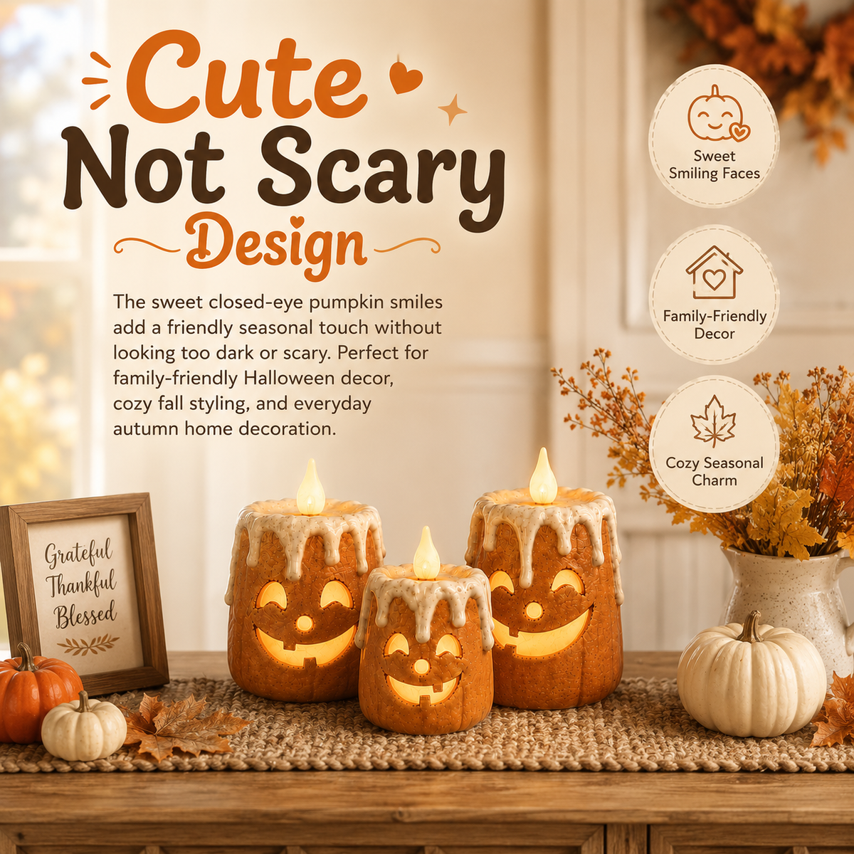 Lighted Autumn Pumpkin Candle Set – Ventayo