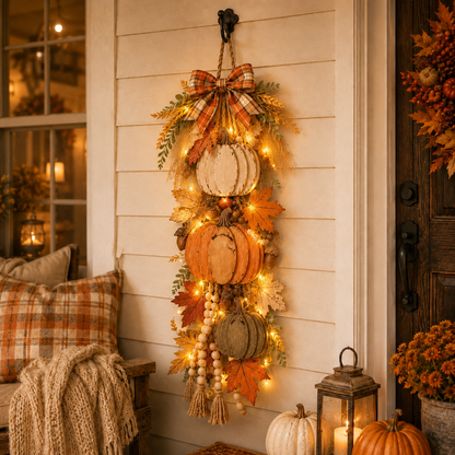 Wooden Pumpkin Porch Hanging Decor – Ventayo