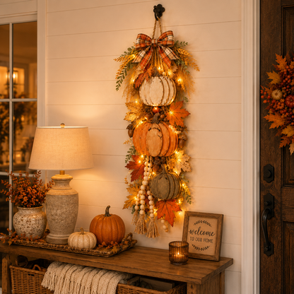 Wooden Pumpkin Porch Hanging Decor – Ventayo